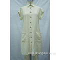 Women's shirt dress with long sleeves & pockets